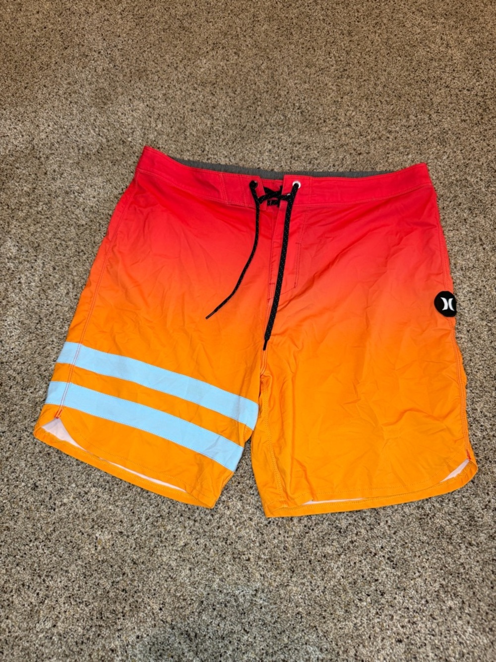 Hurley Phantom Men’s Red to Orange Gradient Boardshorts